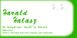 harald halasz business card